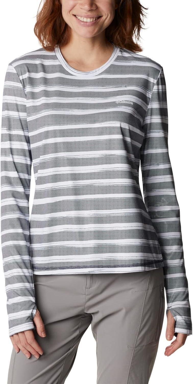 imageColumbia Womens W Sun Deflector Summerdry Ls ShirtNocturnal Brush Stripe