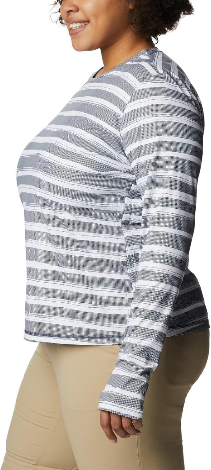 imageColumbia Womens W Sun Deflector Summerdry Ls ShirtNocturnal Brush Stripe