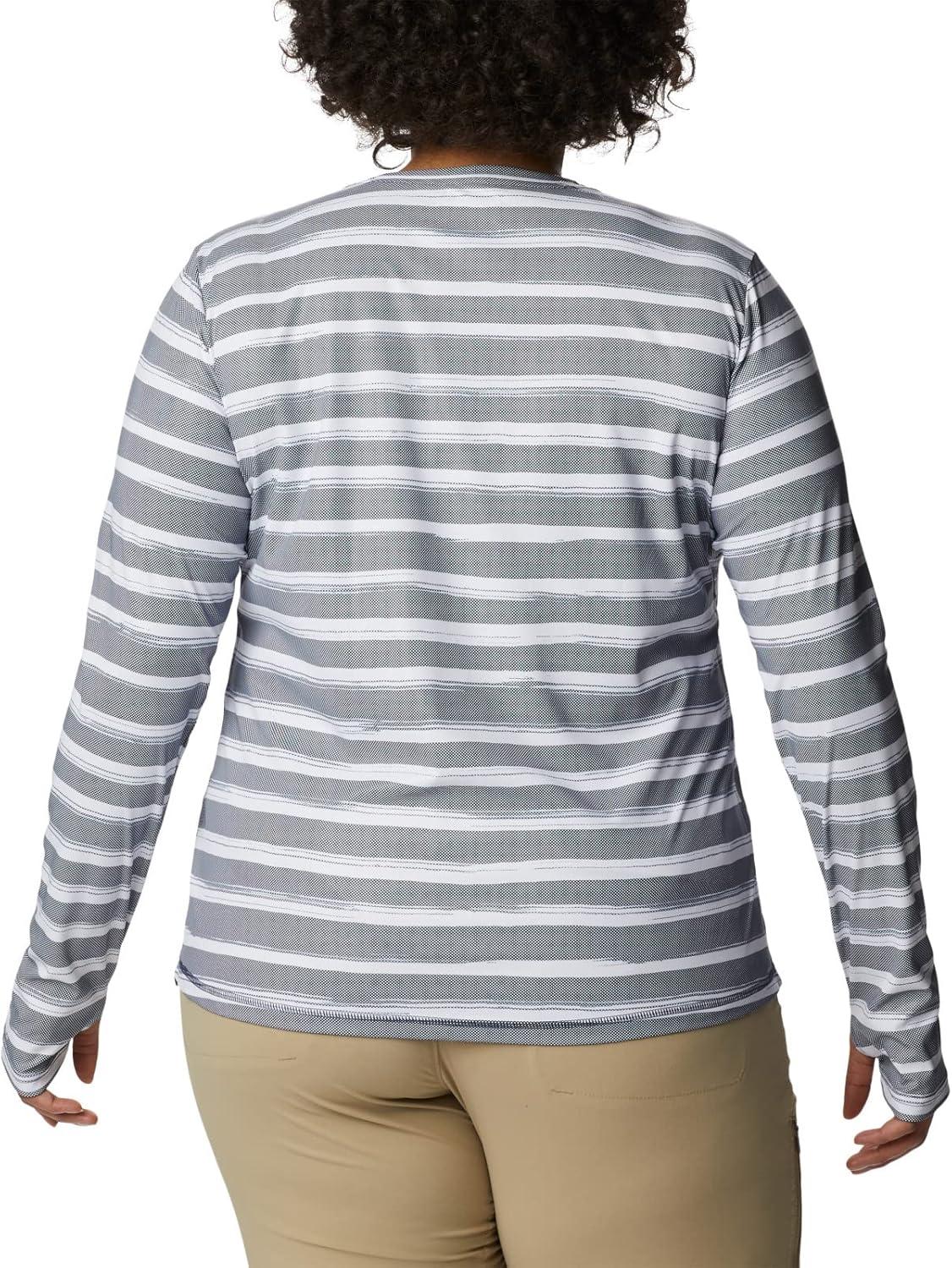imageColumbia Womens W Sun Deflector Summerdry Ls ShirtNocturnal Brush Stripe