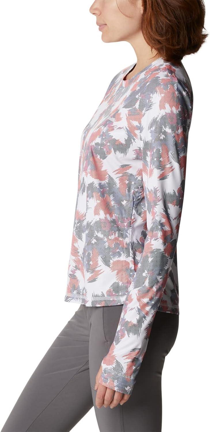 imageColumbia Womens W Sun Deflector Summerdry Ls ShirtWhite Typhoon Blooms