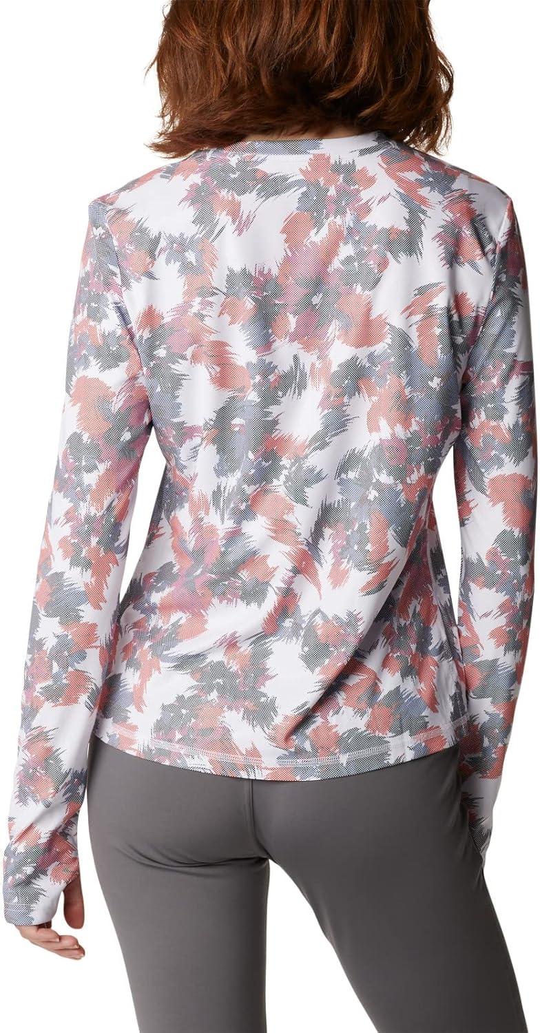 imageColumbia Womens W Sun Deflector Summerdry Ls ShirtWhite Typhoon Blooms