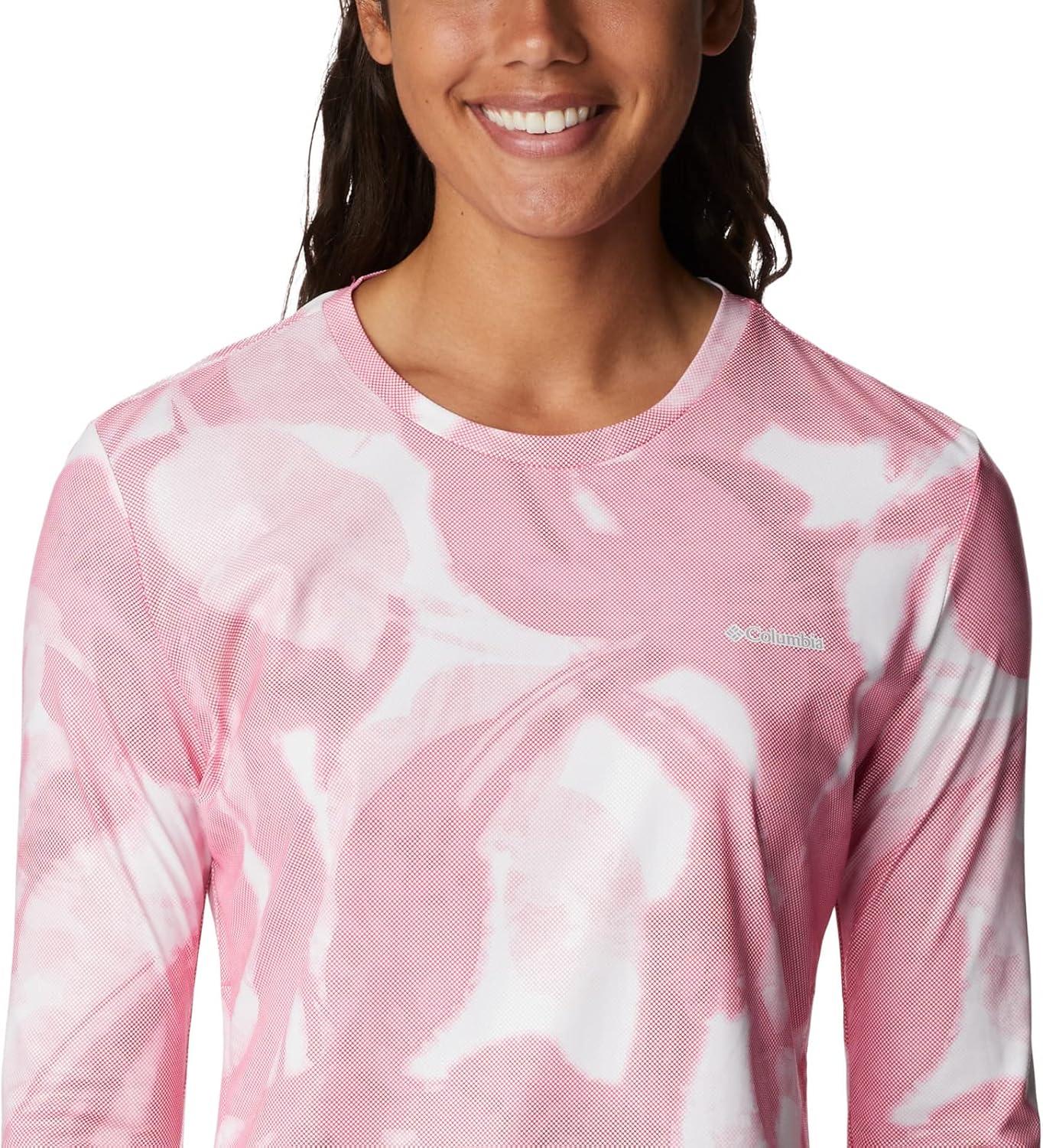 imageColumbia Womens W Sun Deflector Summerdry Ls ShirtWild GeraniumBloomdye