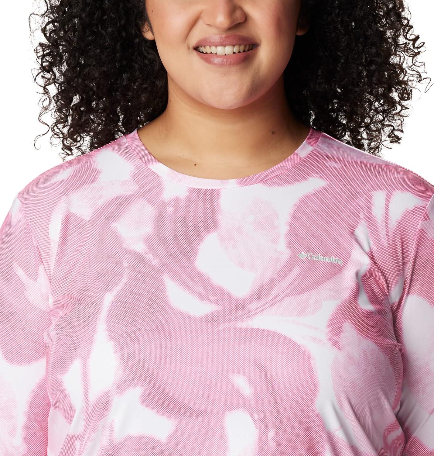 imageColumbia Womens W Sun Deflector Summerdry Ls ShirtWild GeraniumBloomdye