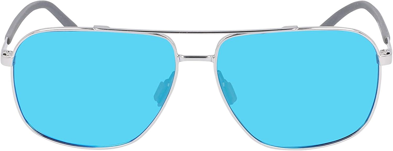 imageColumbia mens Mist Trail Pilot SunglassesShiny SilverBlue Revo Lens