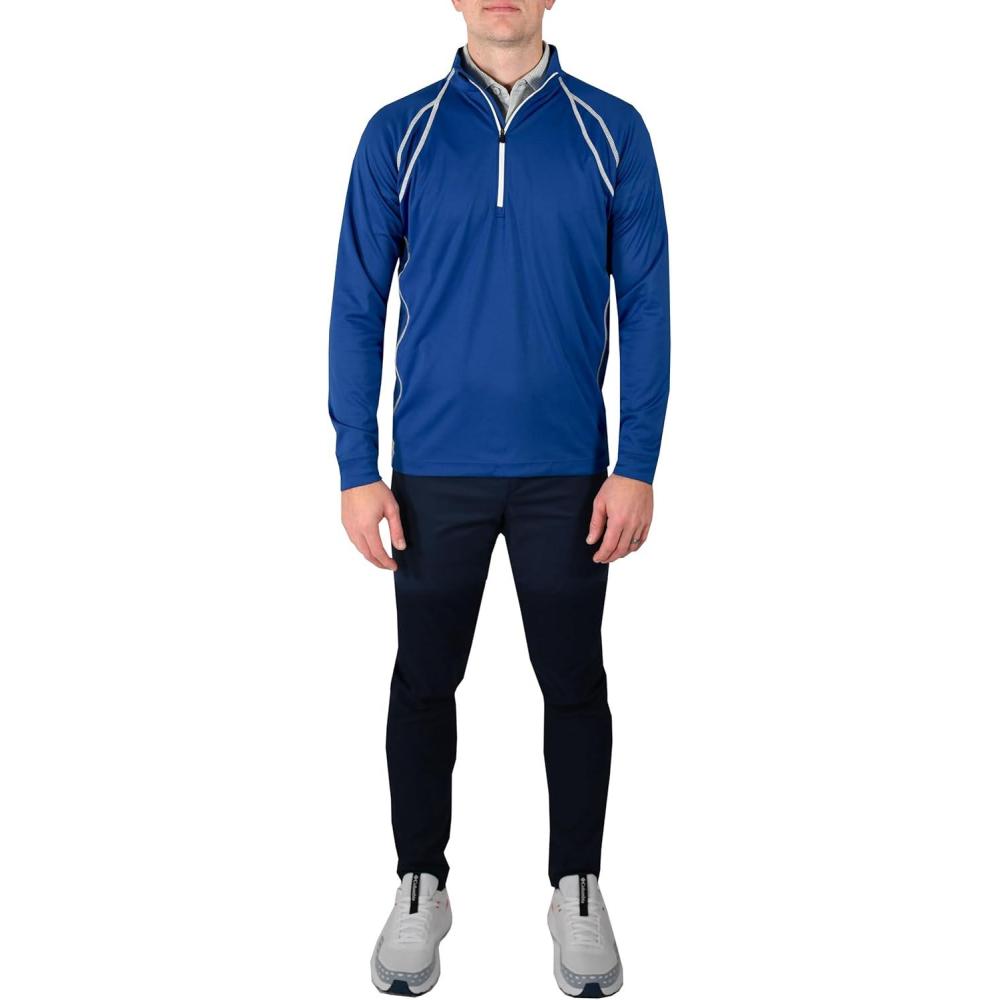 imageColumbia Golf Mens OmniHeat Range Session 14 Zip PulloverAzul
