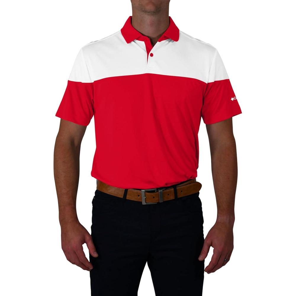 imageColumbia Golf Mens OmniWick Best Ball PoloIntense Red