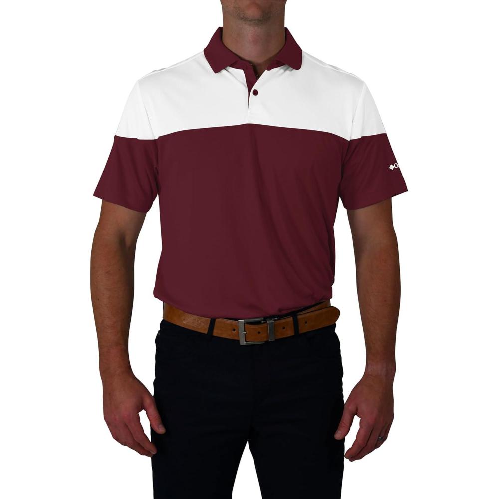 imageColumbia Golf Mens OmniWick Best Ball PoloMaroon