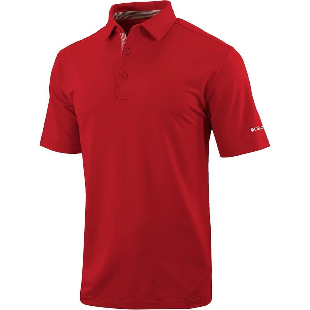 imageColumbia Golf Mens OmniWick Even Lie PoloIntense Red
