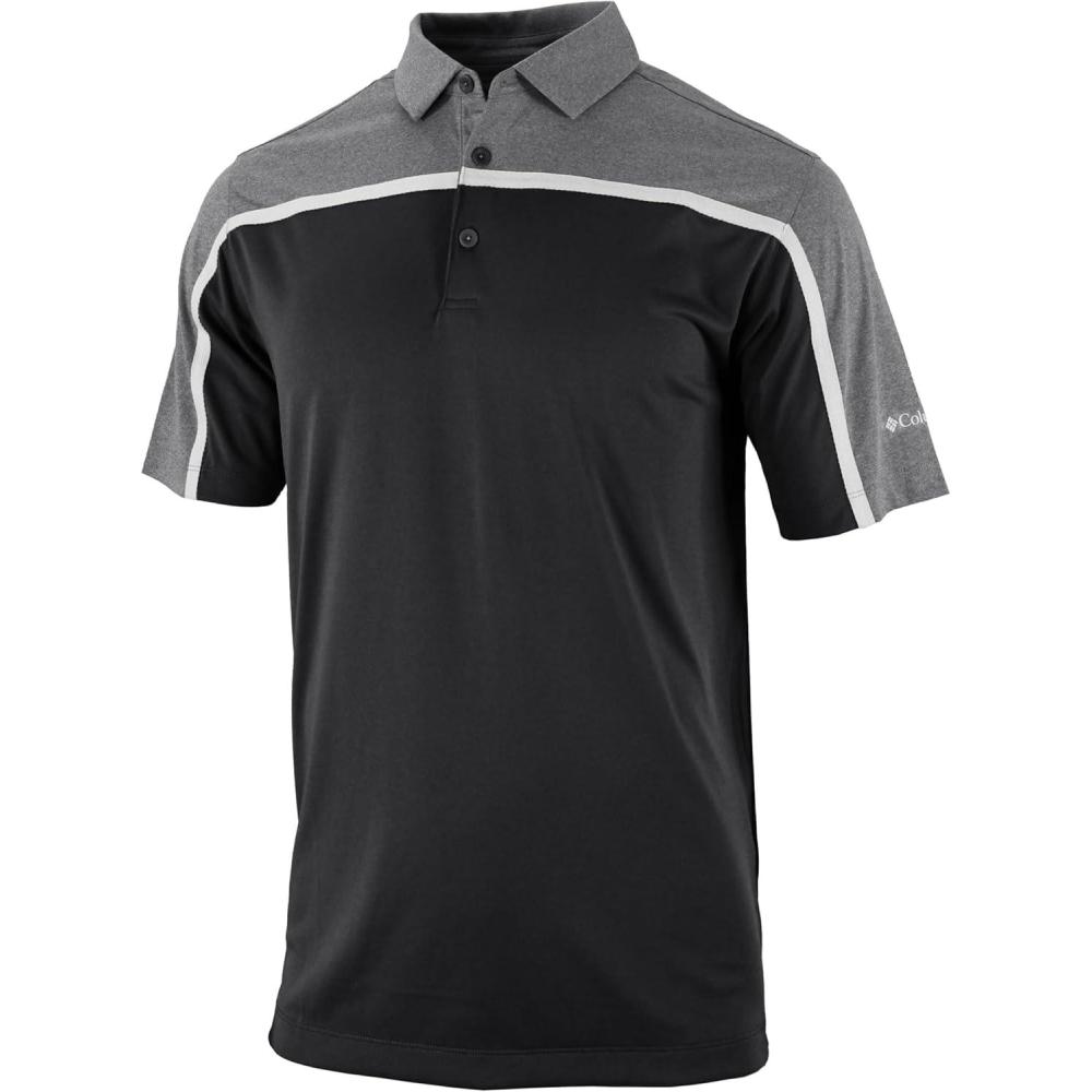 imageColumbia Golf Mens OmniWick Gallery PoloBlackCool Grey