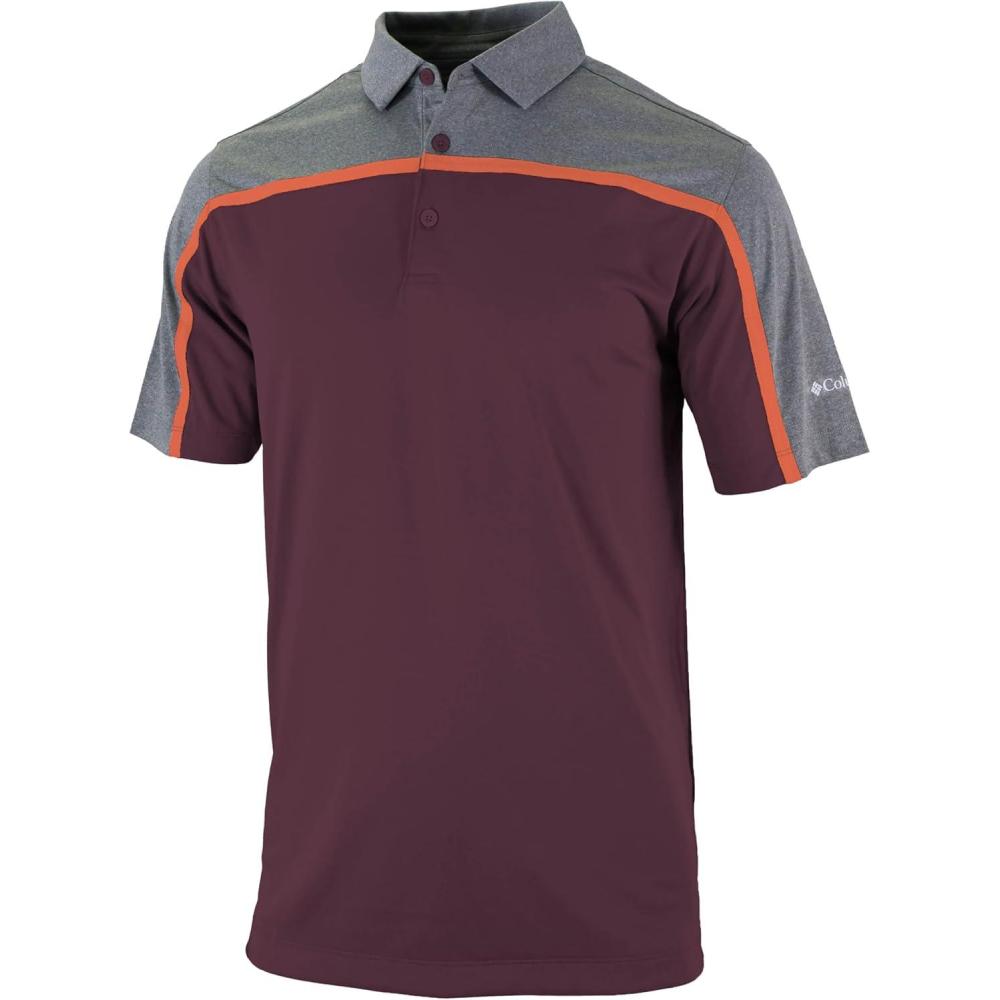 imageColumbia Golf Mens OmniWick Gallery PoloMauveBright Peach