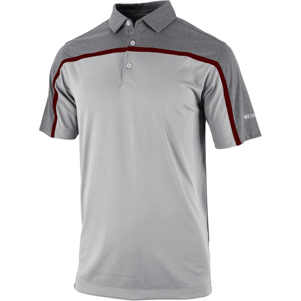 imageColumbia Golf Mens OmniWick Gallery PoloNimbus GreyCollegiate Navy