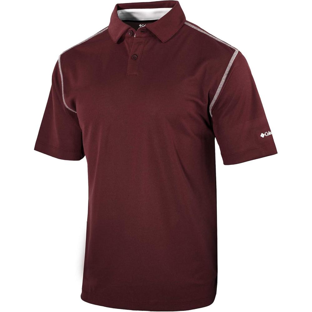 imageColumbia Golf Mens OmniWick High Stakes PoloDeep Maroon