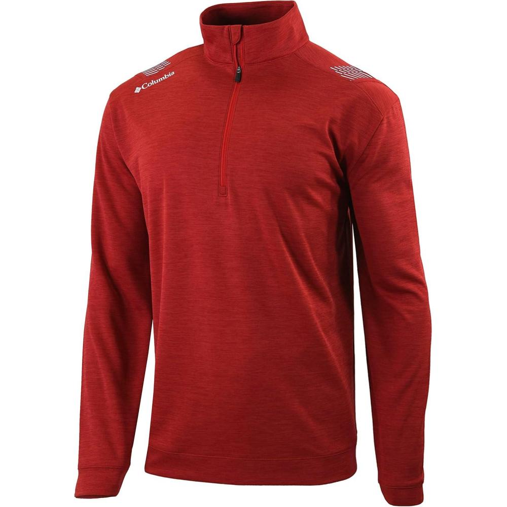 imageColumbia Golf Mens OmniWick Oakland Downs 14 ZipIntense Red