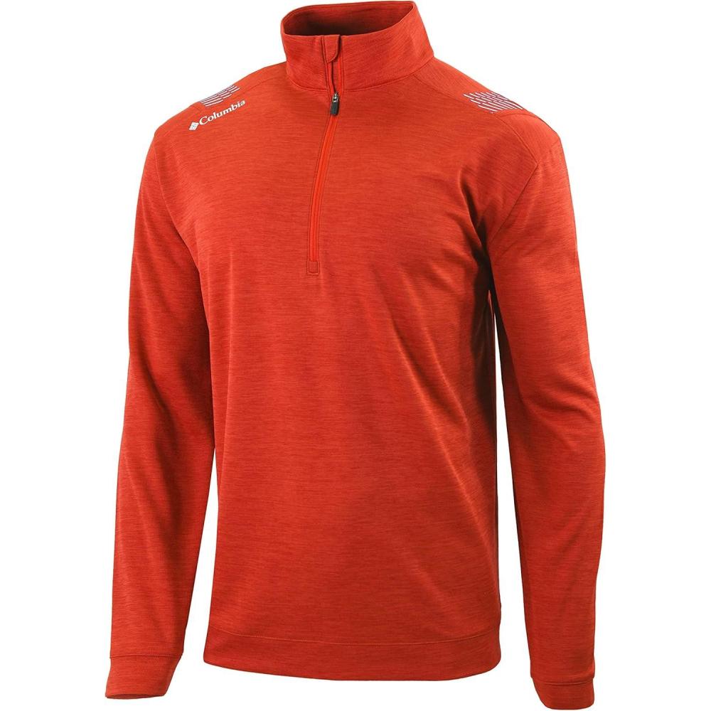 imageColumbia Golf Mens OmniWick Oakland Downs 14 ZipState Orange