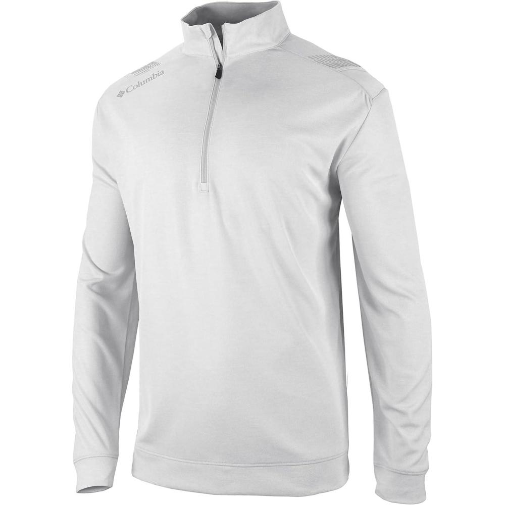 imageColumbia Golf Mens OmniWick Oakland Downs 14 ZipWhite