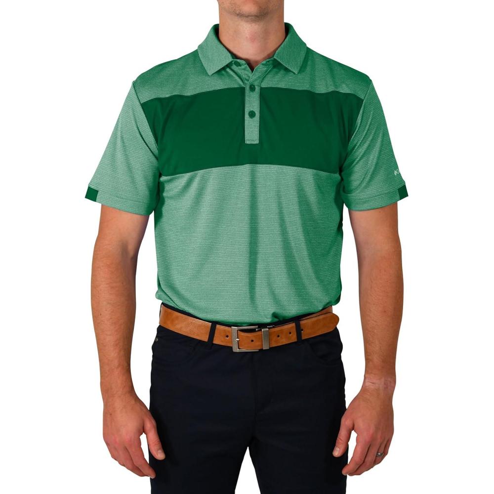 imageColumbia Golf Mens OmniWick Total Control Polo PoloForest