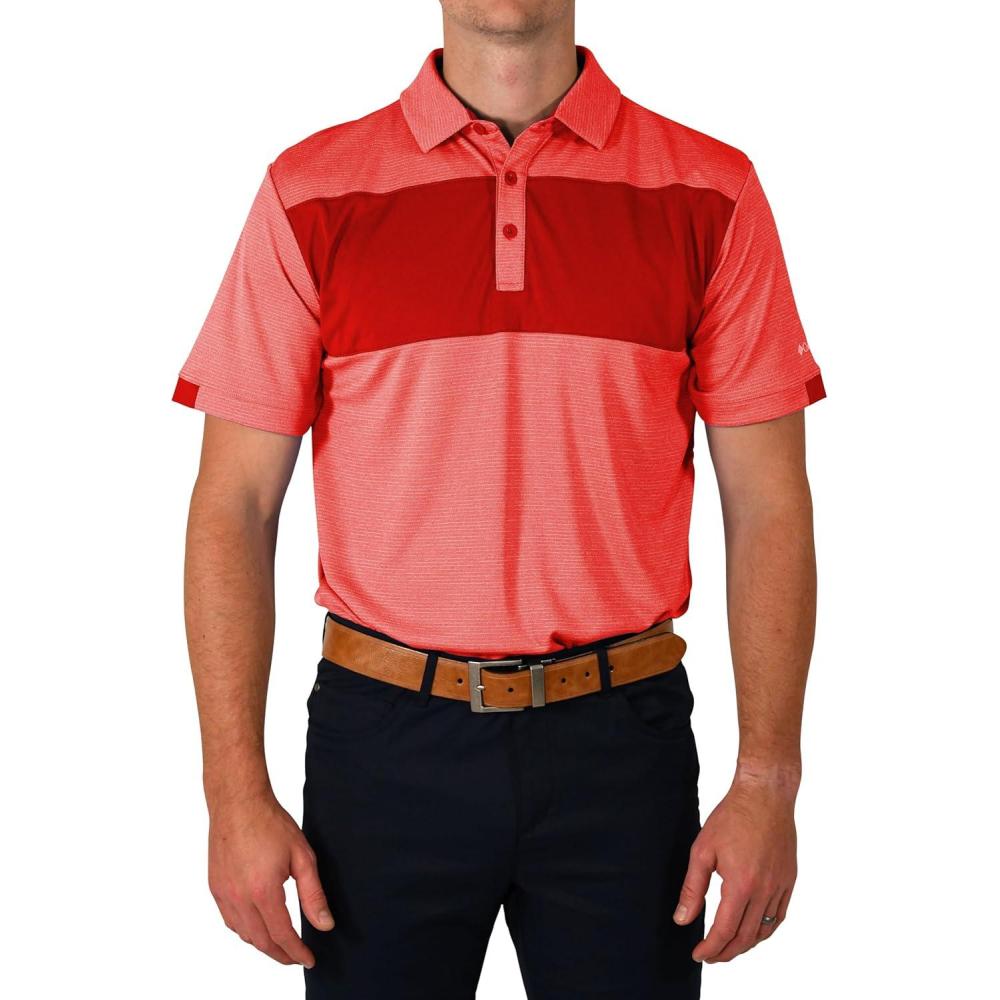 imageColumbia Golf Mens OmniWick Total Control Polo PoloIntense Red