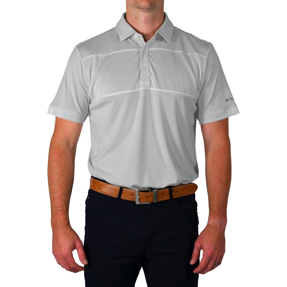 imageColumbia Golf Mens OmniWick Total Control Polo PoloWhite