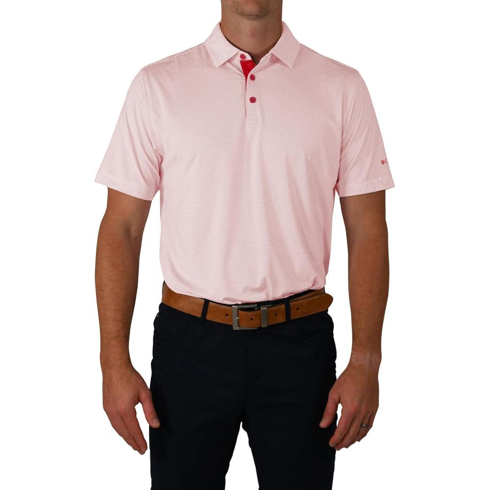 imageColumbia Golf Mens OmniWick Tucker Falls PoloIntense Red