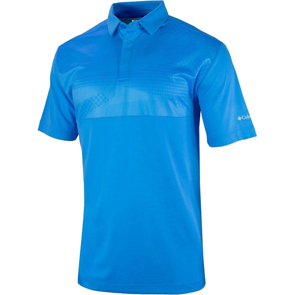 imageColumbia Golf Mens OmniWick Walk It in PoloHarbor Blue
