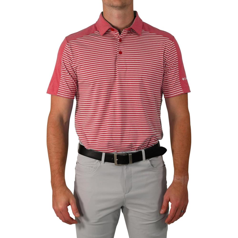 imageColumbia Golf Mens OmniWick in Contention PoloIntense Red