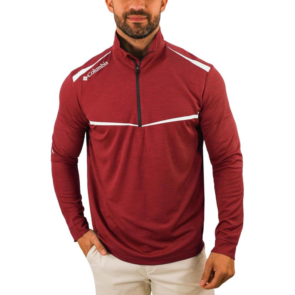 imageColumbia Golf OmniWick Scorecard 14 Zip Long Sleeve PulloverBeet