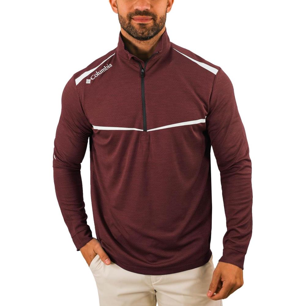 imageColumbia Golf OmniWick Scorecard 14 Zip Long Sleeve PulloverDeep Maroon