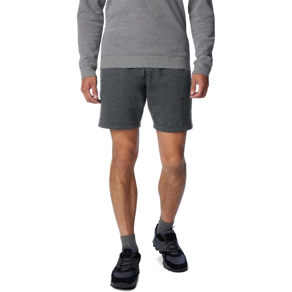 imageColumbia Mens Columbia Trek ShortCharcoal HeatherBlack Vertical Logo