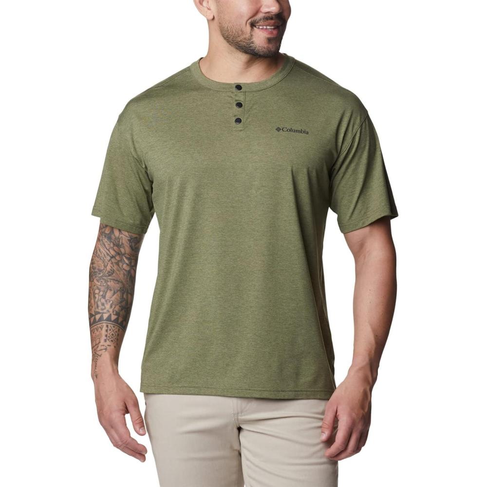 imageColumbia Mens Coral Ridge Performance Short SleeveHiking ShirtMosstone