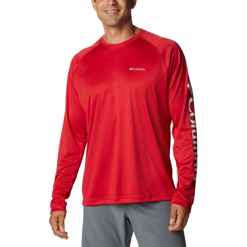 imageColumbia Mens Fork Stream Long Sleeve ShirtMountain Red
