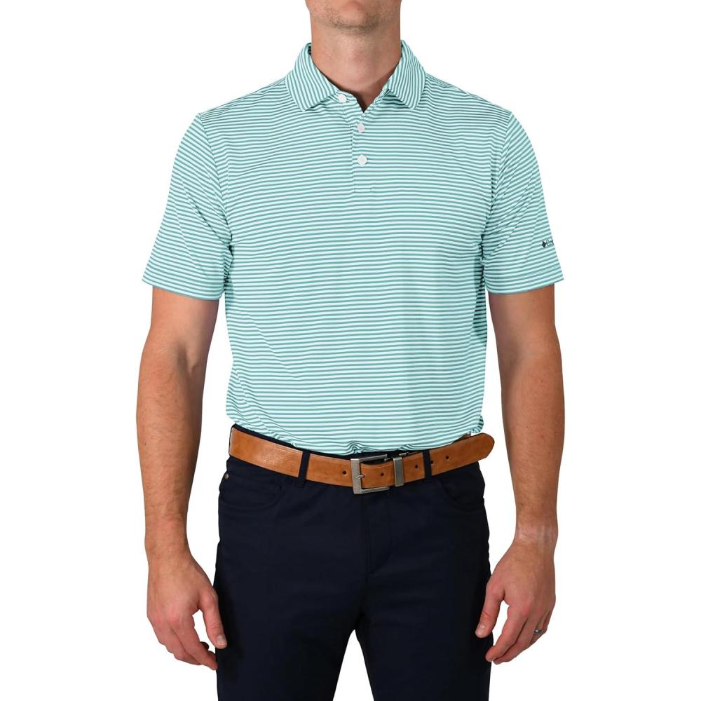 imageColumbia Mens Golf Club Invite Polo Omni Wick Lightweight Short Sleeve ShirtGulf Stream