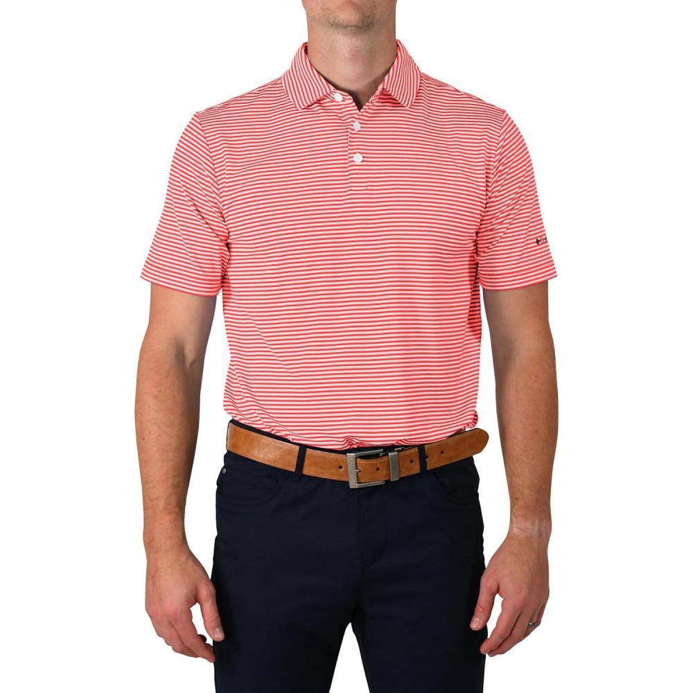 imageColumbia Mens Golf Club Invite Polo Omni Wick Lightweight Short Sleeve ShirtState Orange