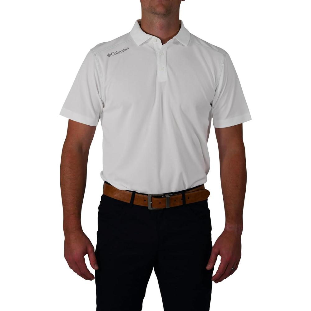 imageColumbia Mens Golf Shotgun Polo Omni Wick Performance Breathable Short SleeveWhite