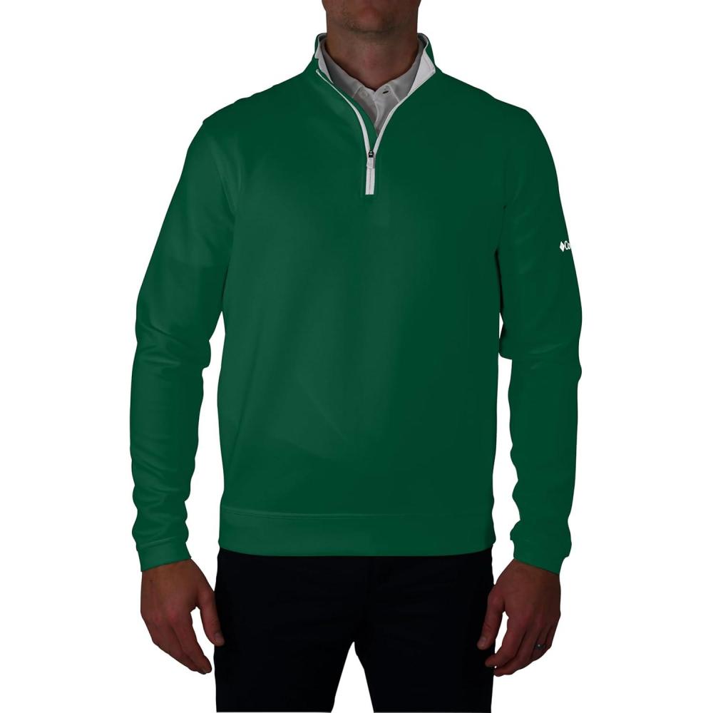 imageColumbia Mens Golf Wickhams Hills Quarter Zip OMNI WICK PulloverForest