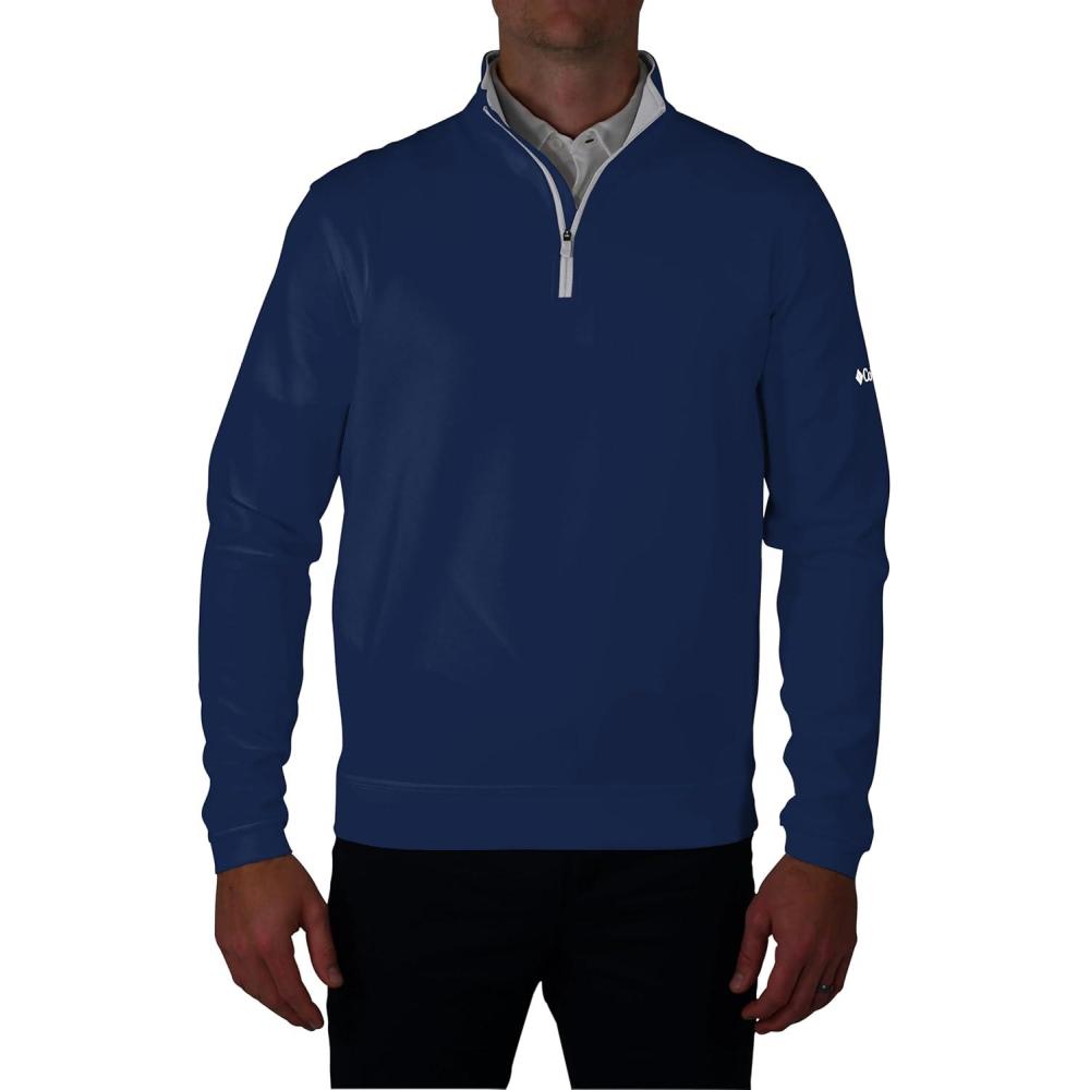 imageColumbia Mens Golf Wickhams Hills Quarter Zip OMNI WICK PulloverNavy