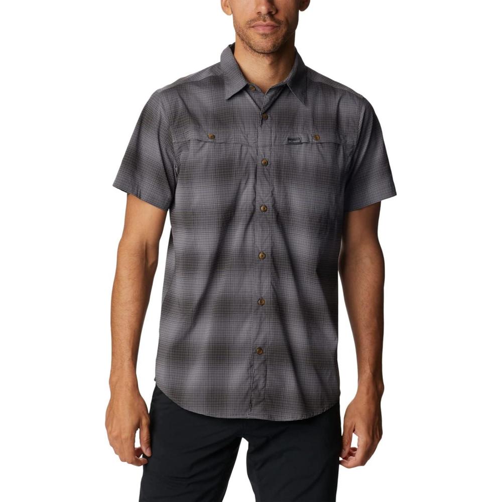imageColumbia Mens Newton Ridge Plaid Short SleeveCity Grey Soft Ombre