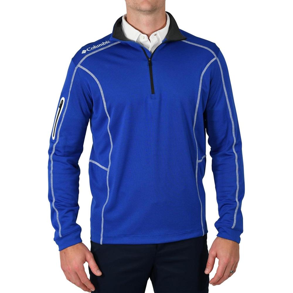 imageColumbia Mens OMNI WICK Shotgun 14 Zip Pullover Breathable Long SleeveAzul