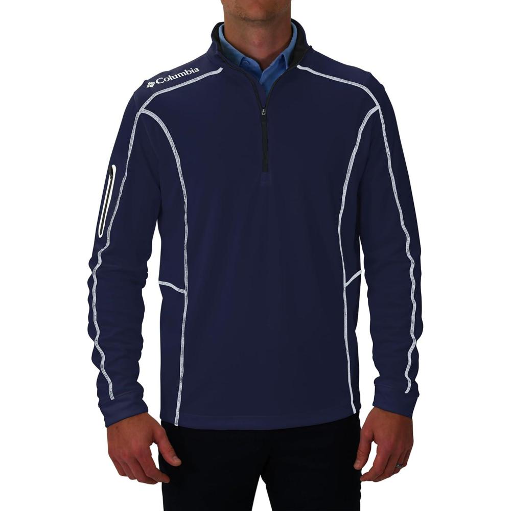 imageColumbia Mens OMNI WICK Shotgun 14 Zip Pullover Breathable Long SleeveCollegiate Navy