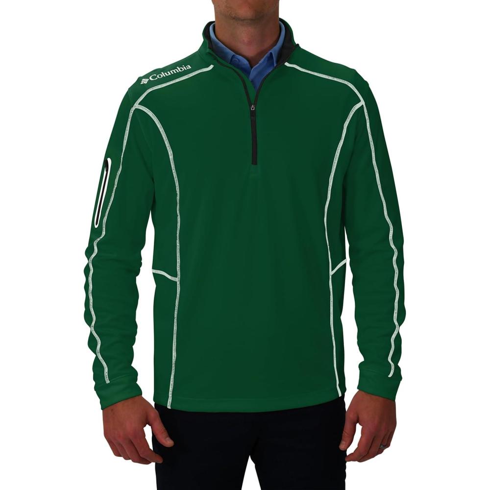 imageColumbia Mens OMNI WICK Shotgun 14 Zip Pullover Breathable Long SleeveForest