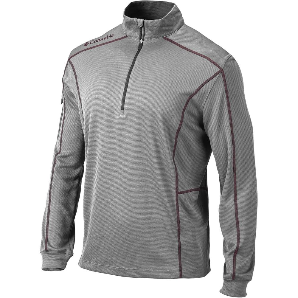 imageColumbia Mens OMNI WICK Shotgun 14 Zip Pullover Breathable Long SleeveLight Grey