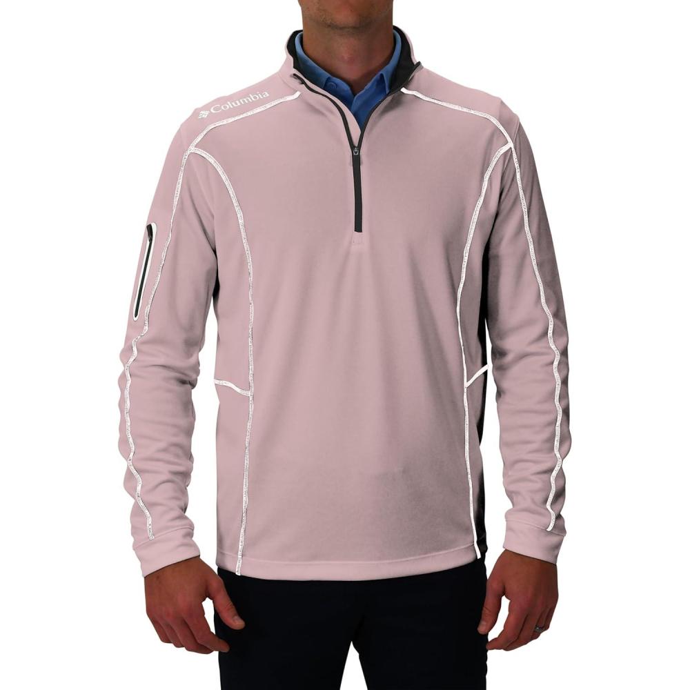 imageColumbia Mens OMNI WICK Shotgun 14 Zip Pullover Breathable Long SleevePink Dawn