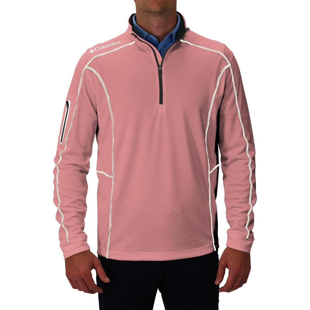 imageColumbia Mens OMNI WICK Shotgun 14 Zip Pullover Breathable Long SleeveSorbet