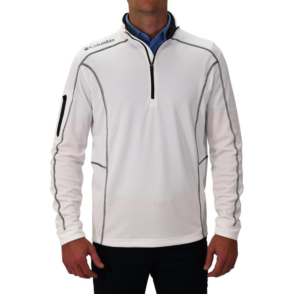 imageColumbia Mens OMNI WICK Shotgun 14 Zip Pullover Breathable Long SleeveWhite