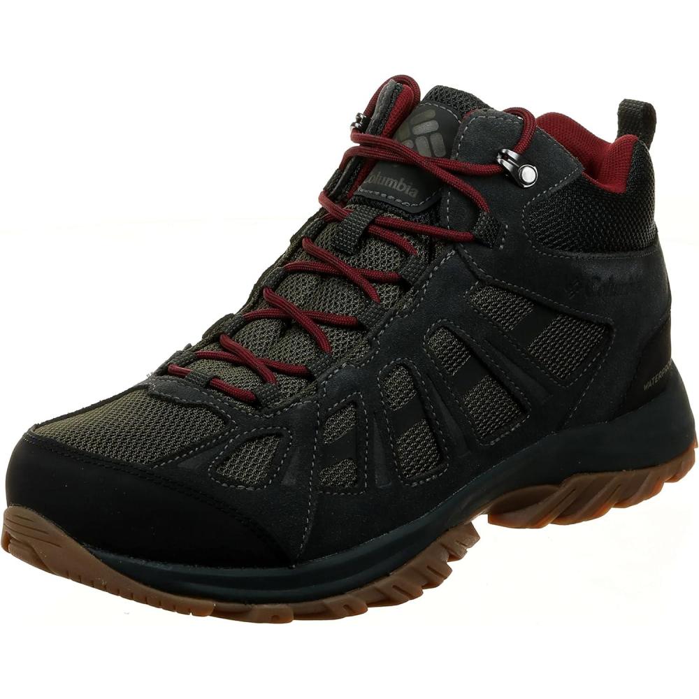 imageColumbia Mens Redmond Iii Mid Waterproof Hiking ShoeNoriRed Jasper