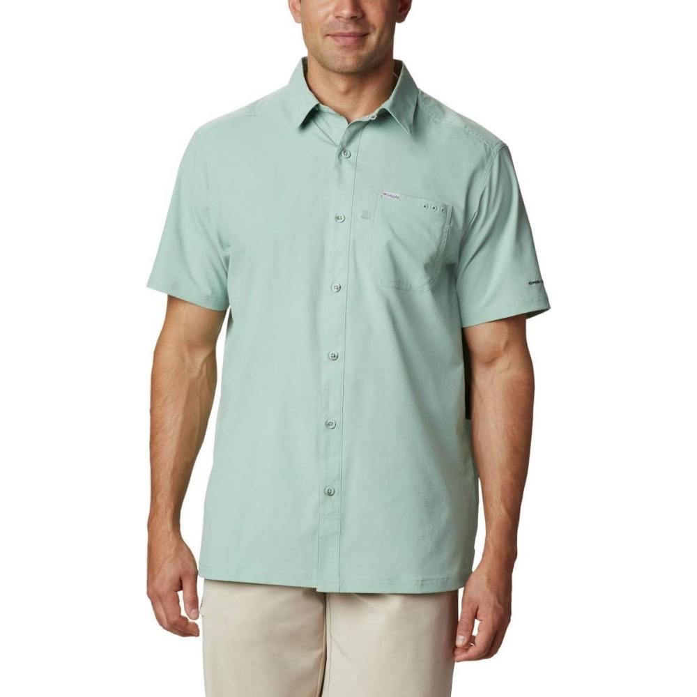 imageColumbia Mens Standard Slack Tide Camp ShirtAqua Tone