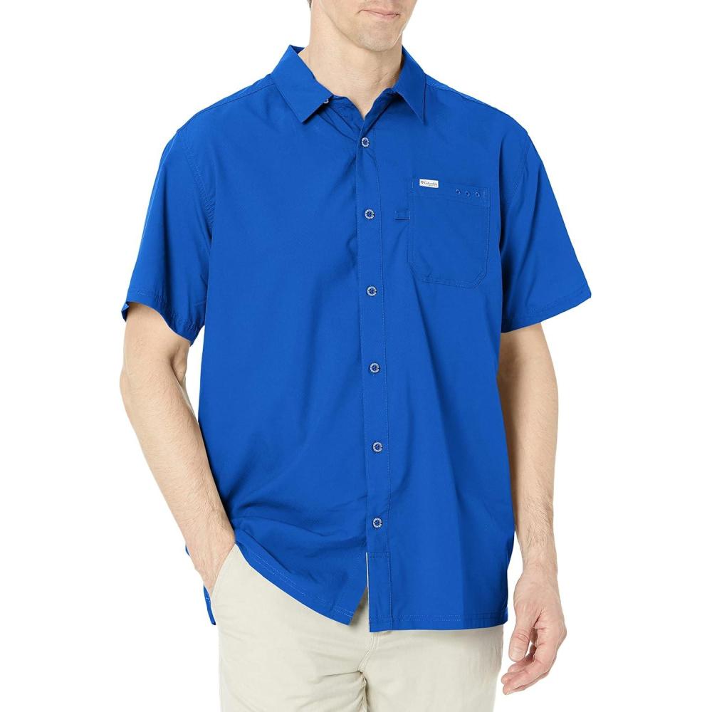 imageColumbia Mens Standard Slack Tide Camp ShirtBlue Macaw