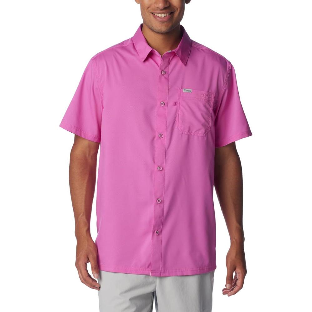 imageColumbia Mens Standard Slack Tide Camp ShirtBright Lavender