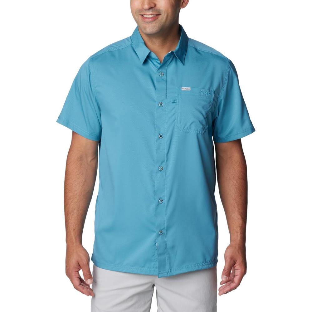 imageColumbia Mens Standard Slack Tide Camp ShirtCanyon Blue