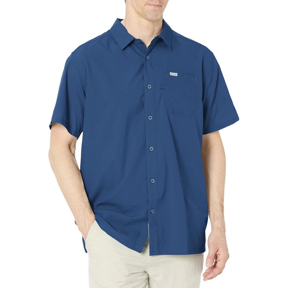imageColumbia Mens Standard Slack Tide Camp ShirtCarbon