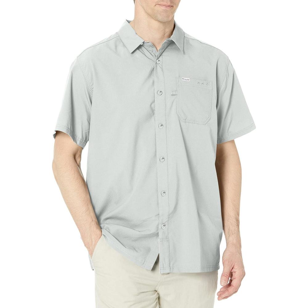 imageColumbia Mens Standard Slack Tide Camp ShirtCool Green